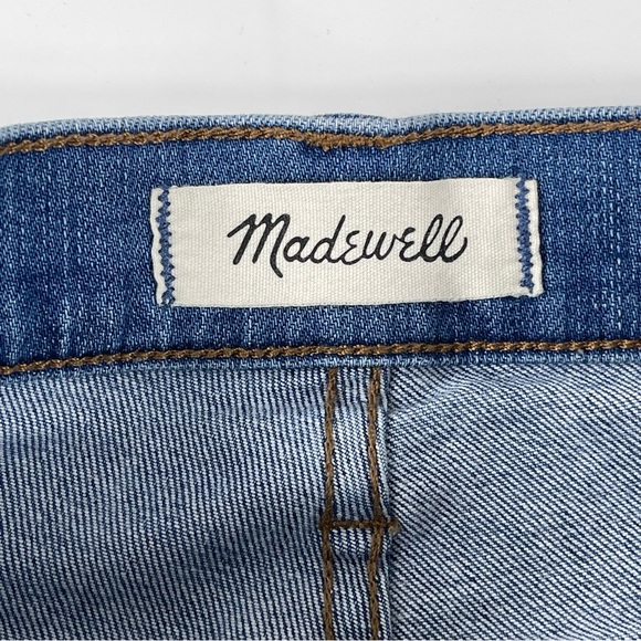 MADEWELL skinny JEANS 9” mid-rise Distressed medium wash blue denim jeans 27 - Picture 5 of 11